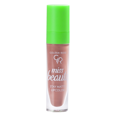 Golden Rose Miss Beauty Stay Matte matiniai lūpų dažai 5.5ml, Nr. 02 Golden Rose Miss Beauty Stay Matte matiniai lūpų dažai 5.5ml, Nr. 02