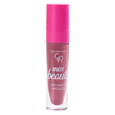 Golden Rose Miss Beauty Stay Matte matiniai lūpų dažai 5.5ml, Nr. 03 Golden Rose Miss Beauty Stay Matte matiniai lūpų dažai 5.5ml, Nr. 03