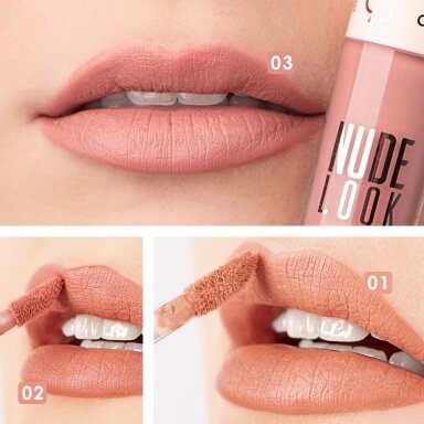 Golden Rose Nude Look Velvety matiniai lūpų dažai 5.5g, Nr. 03 Golden Rose Nude Look Velvety matiniai lūpų dažai 5.5g, Nr. 03